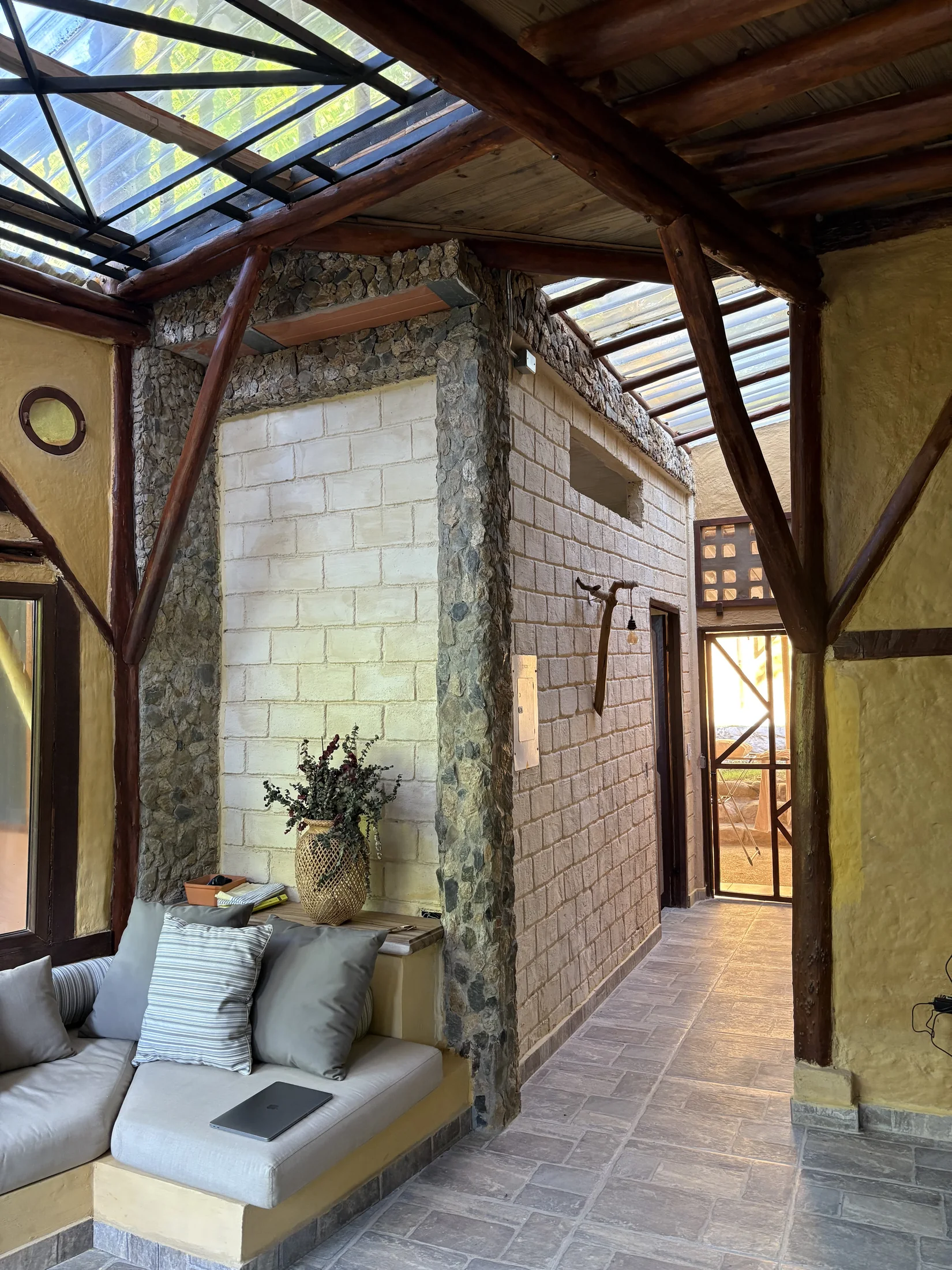 Covered corridor at Casa Canela